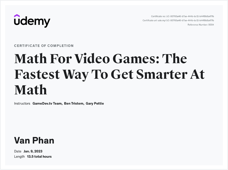 udemy certificate